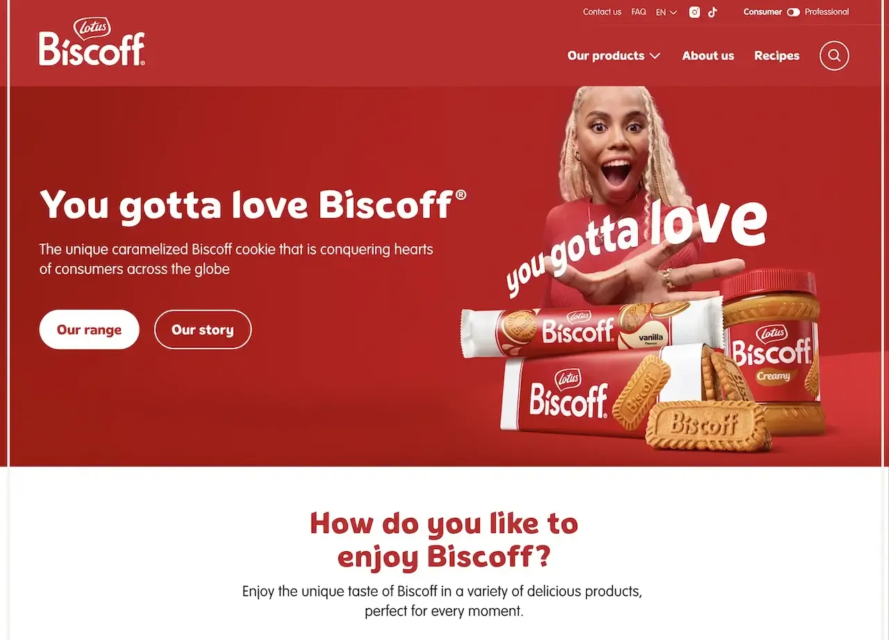 lotus biscoff website preview