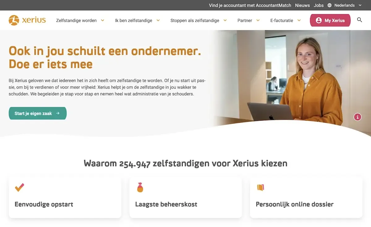 xerius website preview